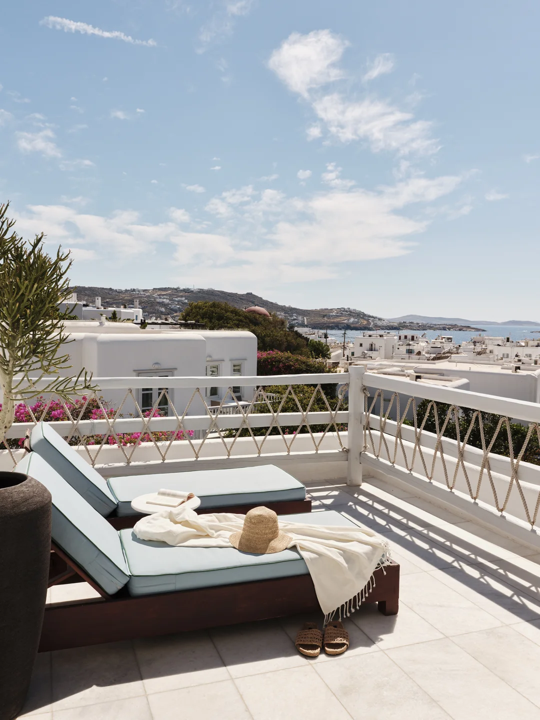 Terrace Mykonos view