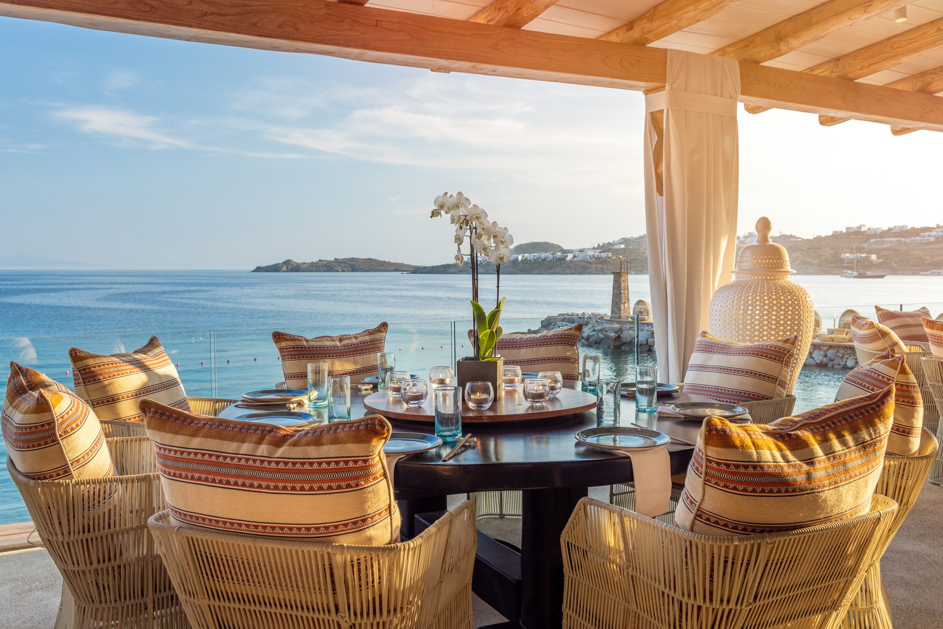 Buddha-Bar Beach interior, Santa Marina Mykonos