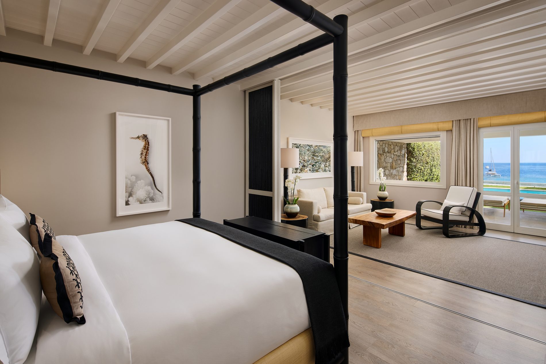 Luxury Suite with Private Pool bedroom, Santa Marina Mykonos
