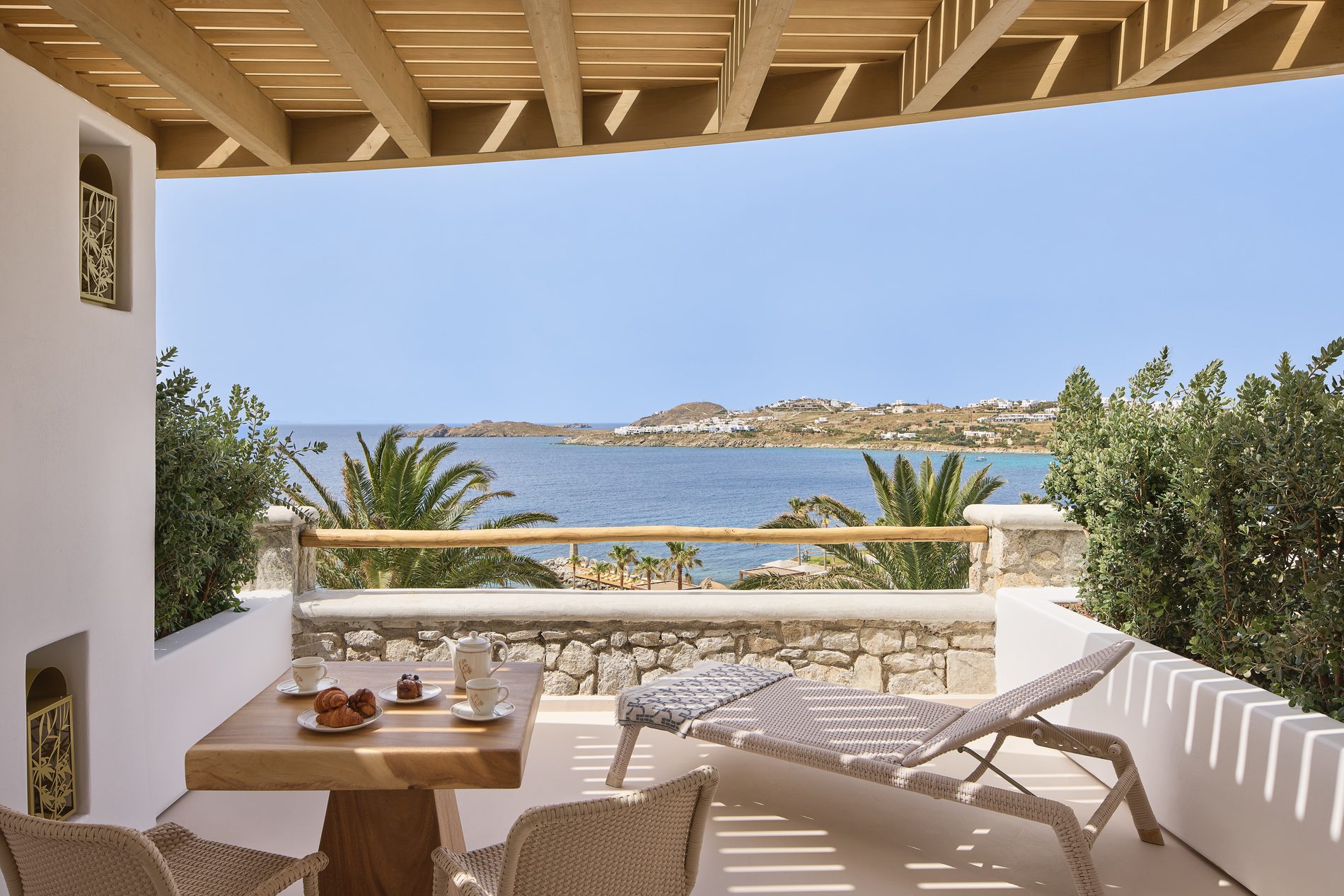 Luxury Suite terrace with sea view, Santa Marina Mykonos